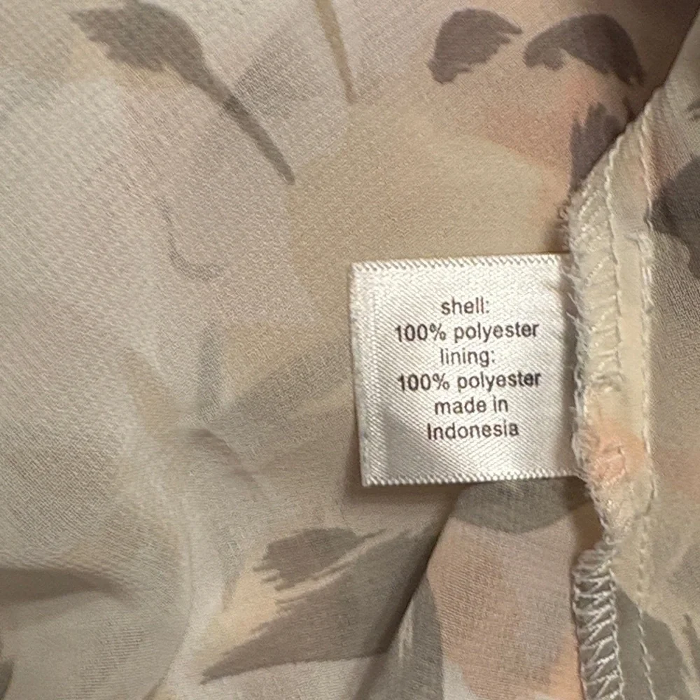 Lane Bryant Cream Floral Layered Chiffon Camisole Top - Picture 7 of 7